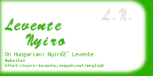 levente nyiro business card